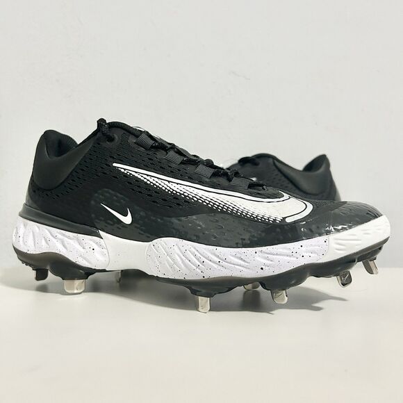 Nike Alpha Huarache Elite 4 Low “Black Dark Grey” Men’s Size 9.5 Baseball Cleats - Picture 1 of 8